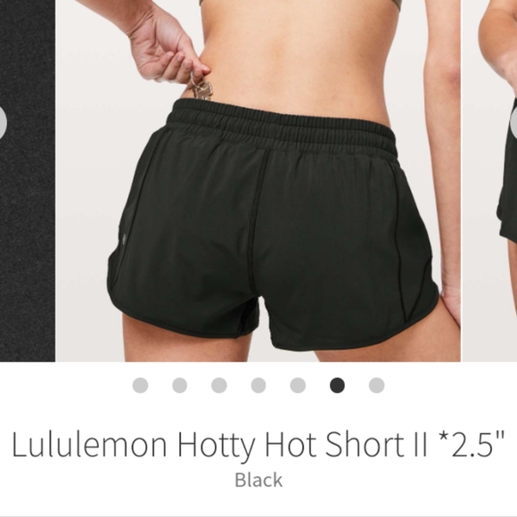 Lululemon Black Hotty Hot II Shorts 2.5" Inseam Size 6 - Picture 5 of 8